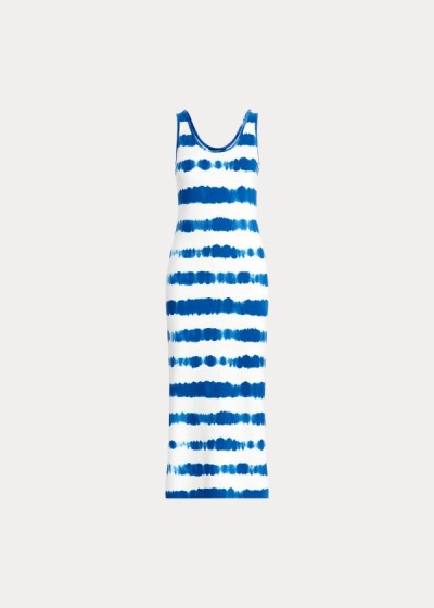 Maxi Vestidos Ralph Lauren Mujer Azules / Multicolor - Striped Cotton - BEYTH6240